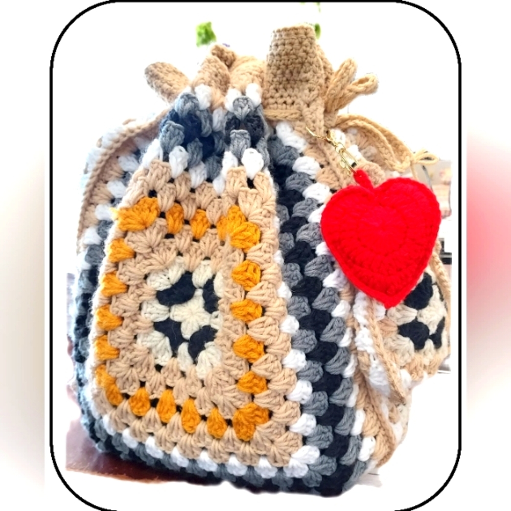 ❤️LOVE:HANDMADE Crochet Shoulder Bag  MADE 4 ME